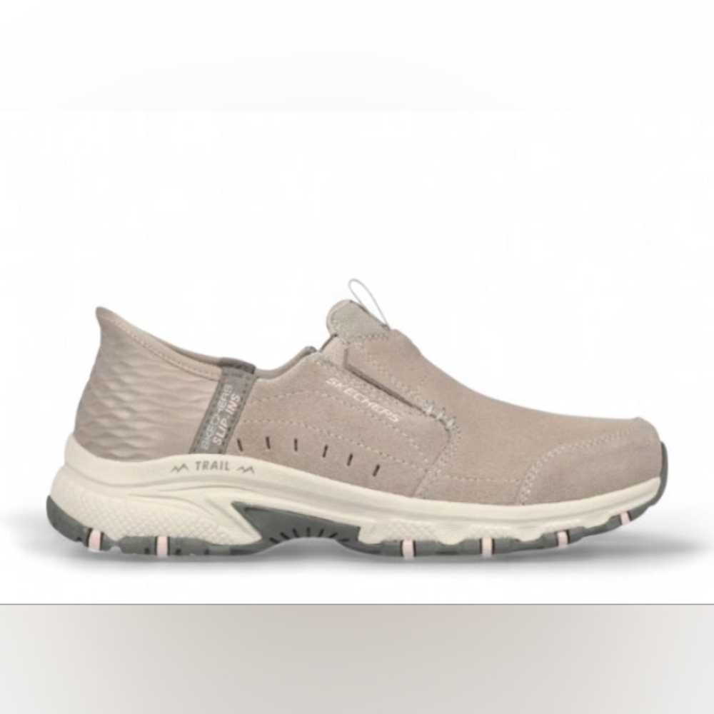 Skechers Taupe Slip-In Trail Sneakers 10016 TPE US:6 Womens, New Without Tag/Box